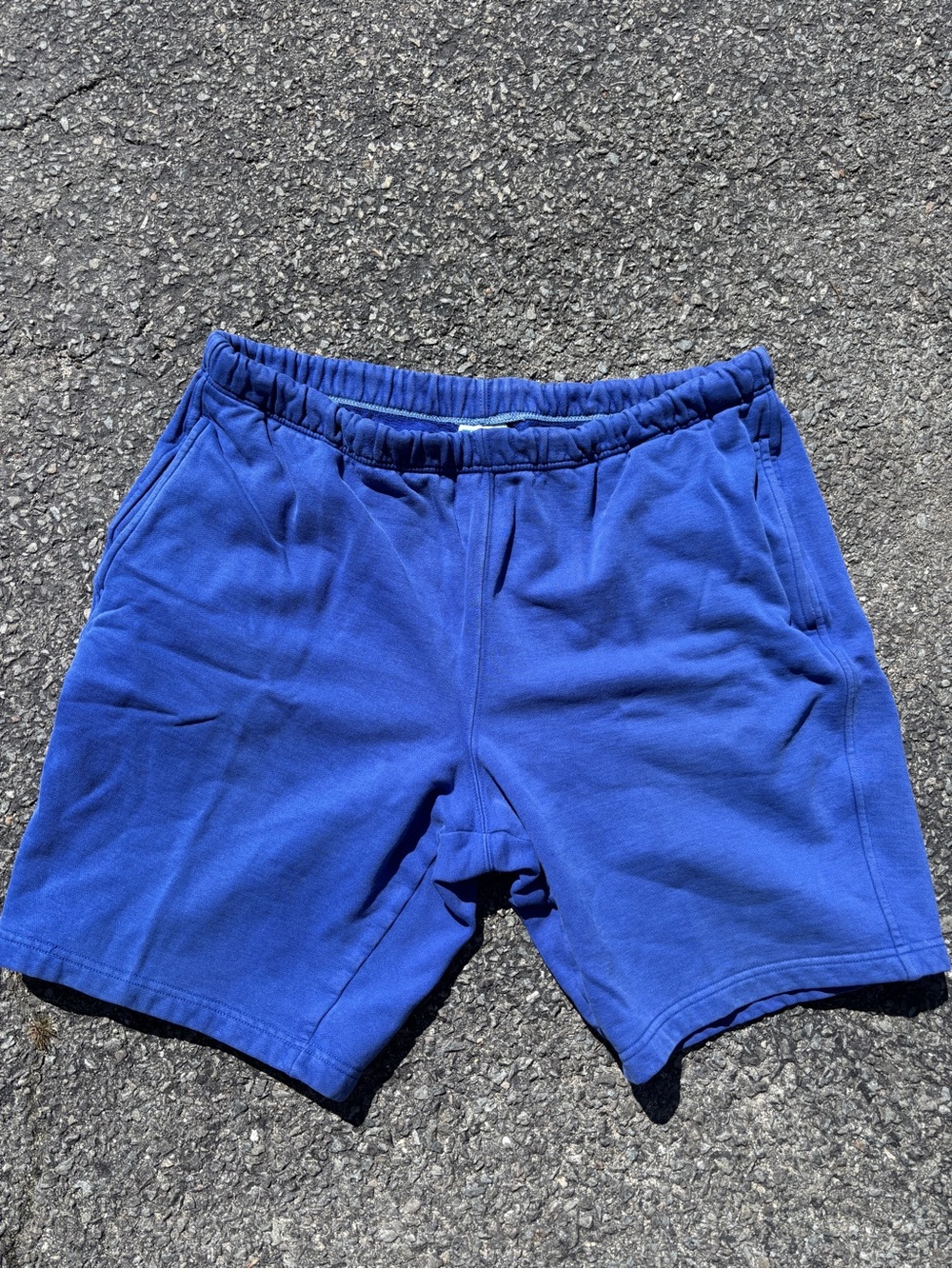 Men's Athletic Royal Blue Performance Shorts with Elastic Waist